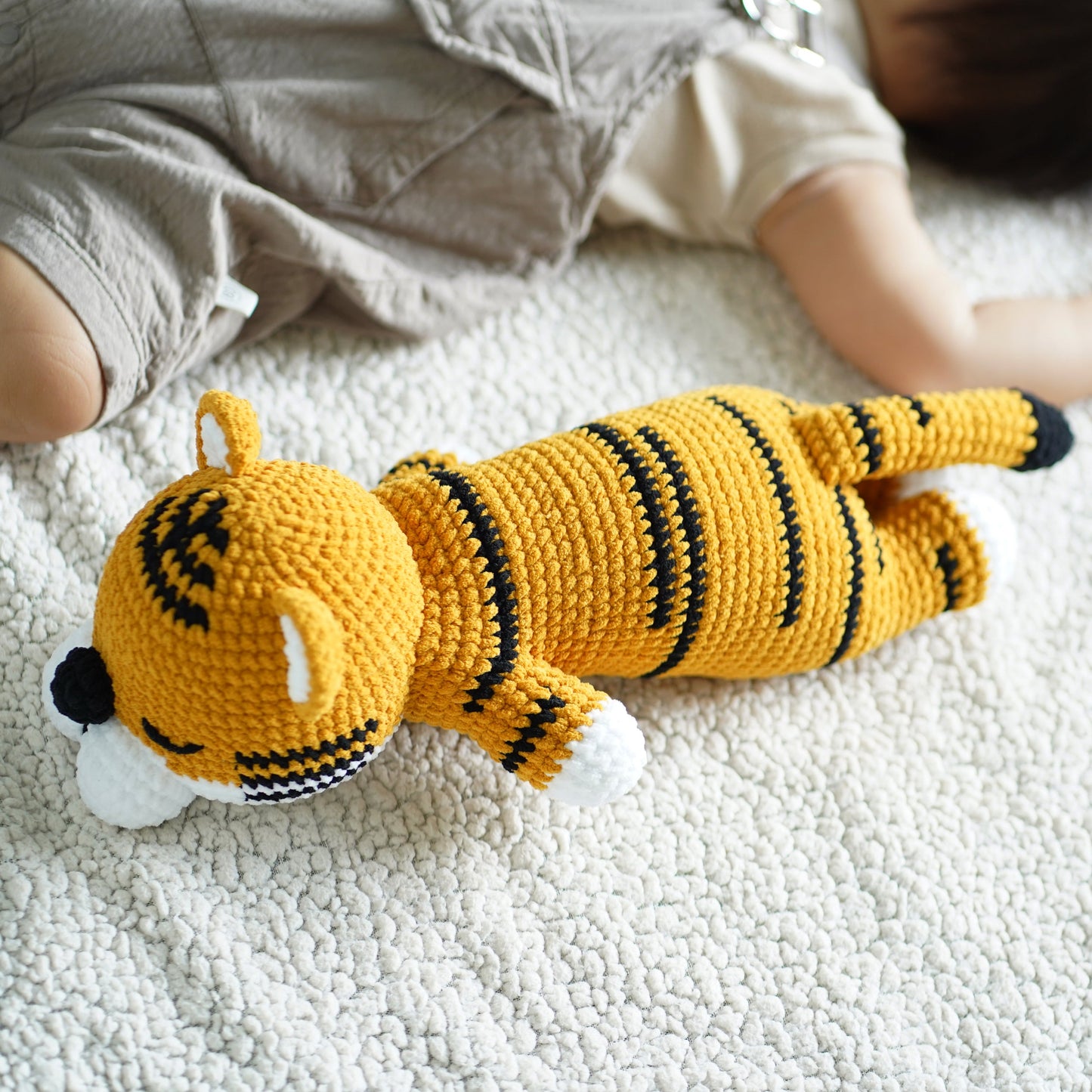 Crochet Tiger Snuggler - Handmade Crochet