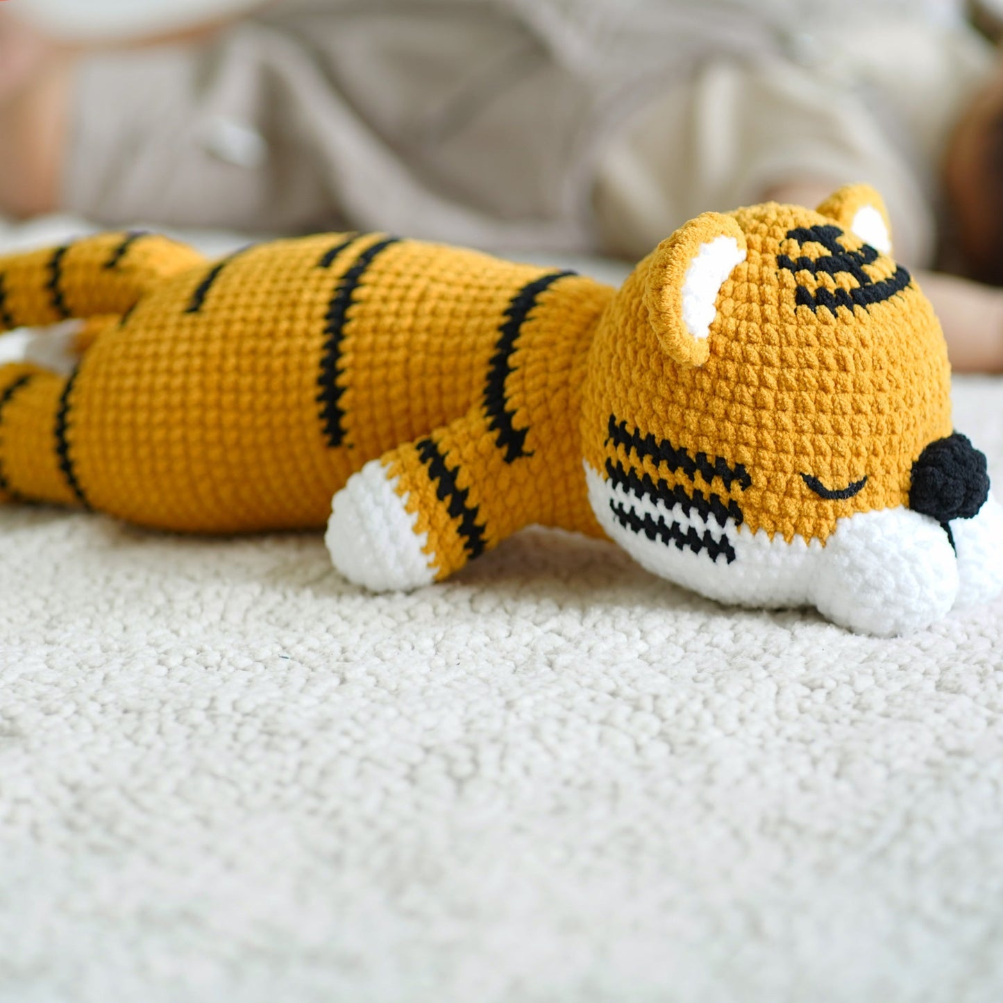 Crochet Tiger Snuggler - Handmade Crochet