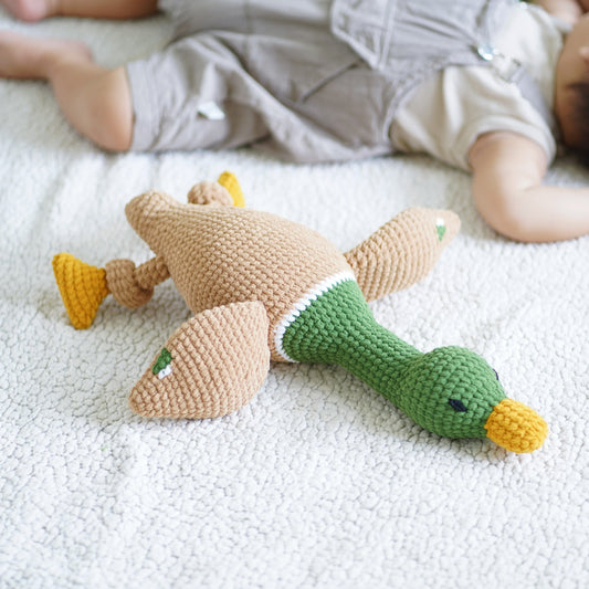 Handmade Crochet Mallard Duck Snuggler