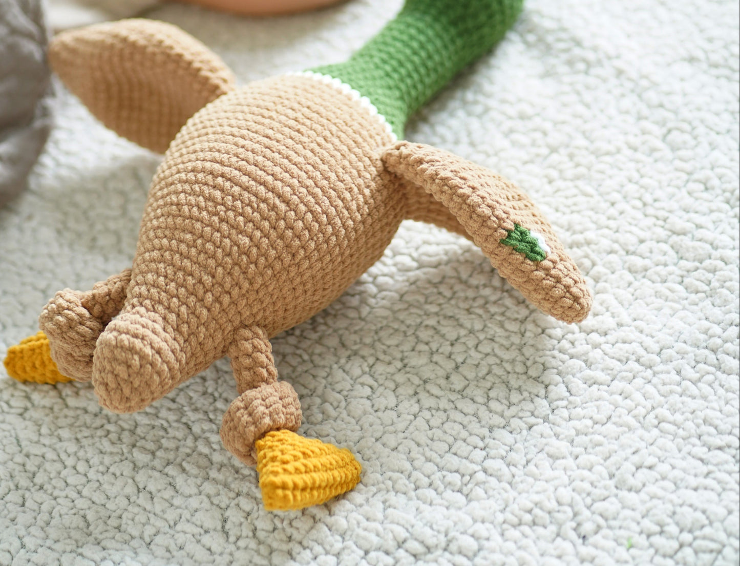 Handmade Crochet Mallard Duck Snuggler