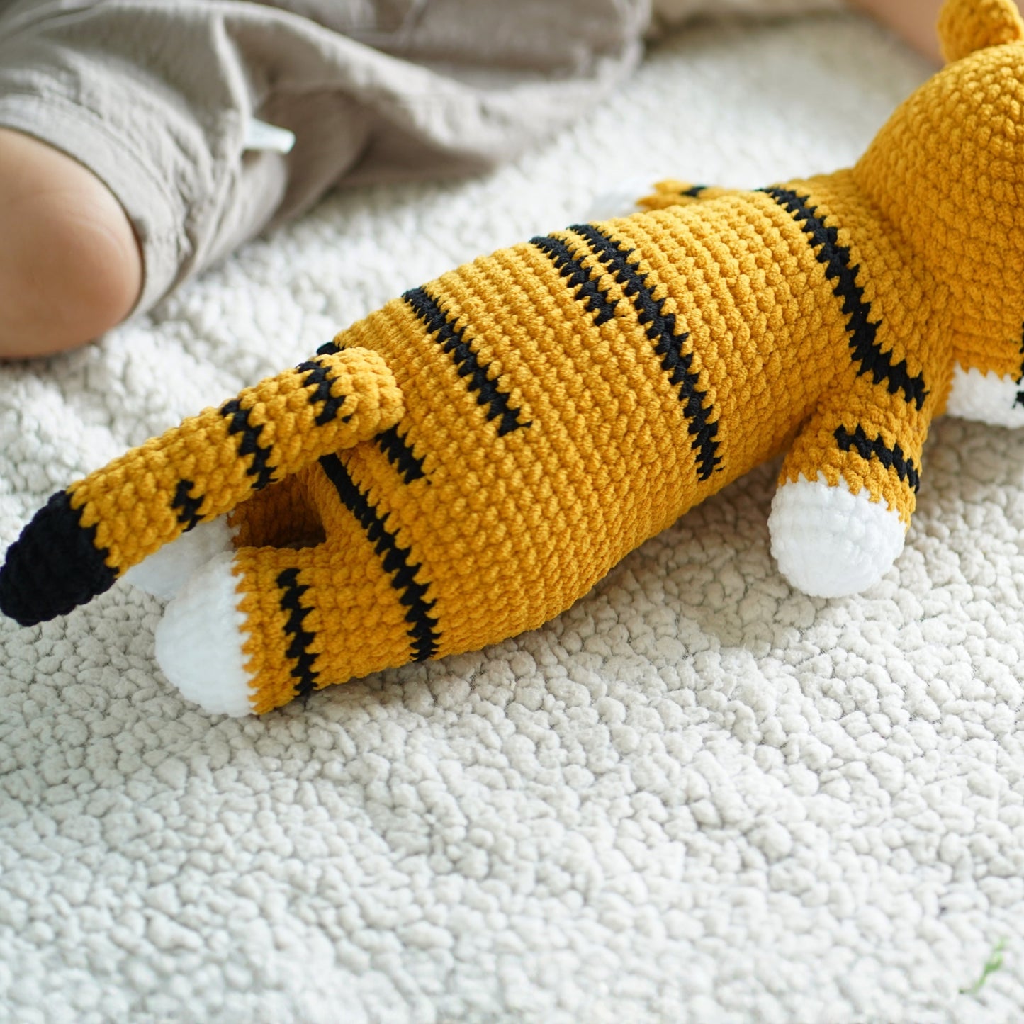 Crochet Tiger Snuggler - Handmade Crochet